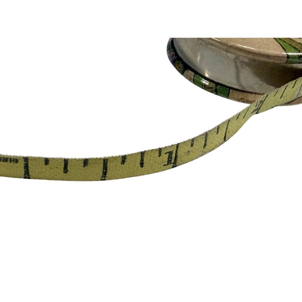 Vintage Souvenir Tape Measure Indian Village St. Ignace MI Retractable Mini - Picture 7 of 8